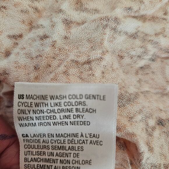 NWT INC Topson Lightweight Snake Print Sleeveless Ruffle Dress Sz Large - Picture 12 of 13